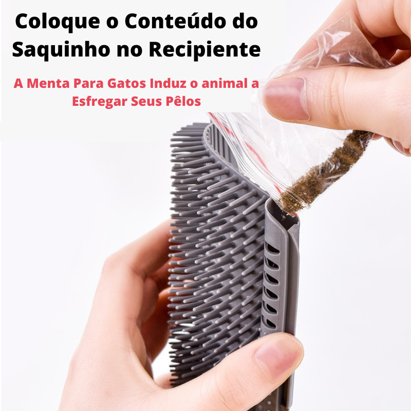 Escova Coçador Massageador para Pets (Quina)