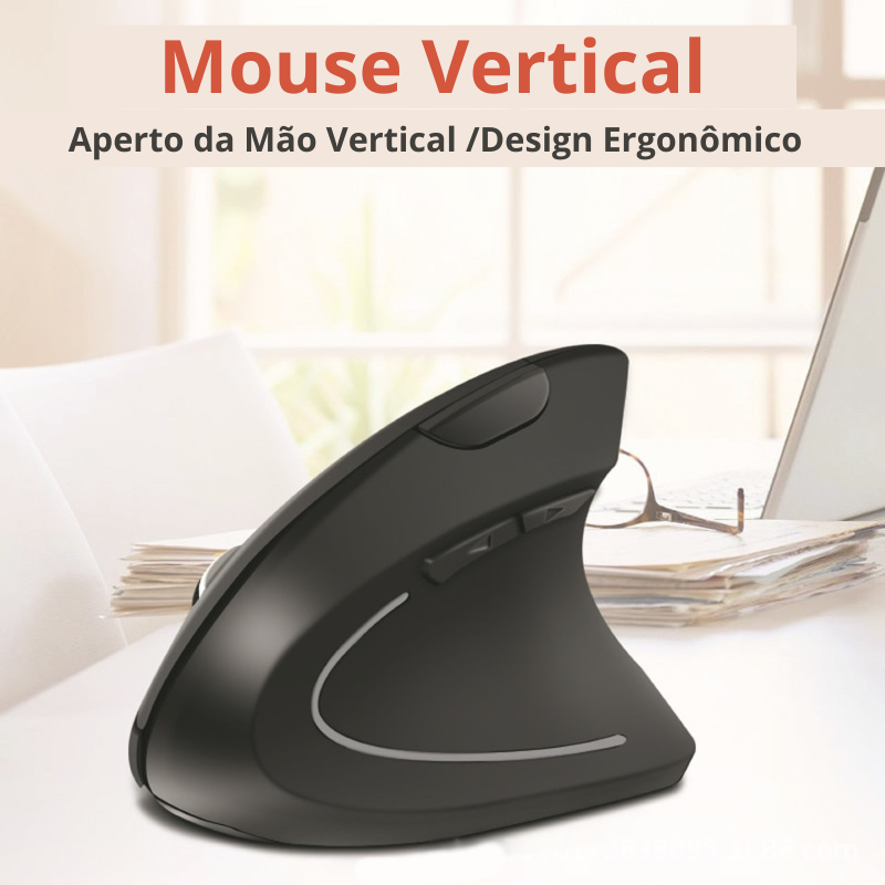 Mouse Vertical Gaming USB Ergonômico