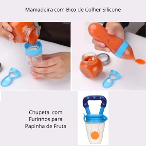 Mamadeira com Bico de Colher para Bebês (Silicone)