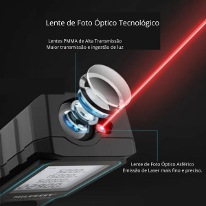 Trena de Medição a Laser 80m/100m S6 Régua Eletrônica