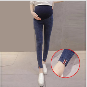 Calça Leggings Jeans para Gestante com Bolsos