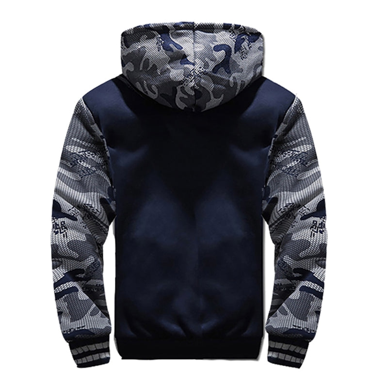 Jaqueta Camuflagem Forrada Masculina de Inverno