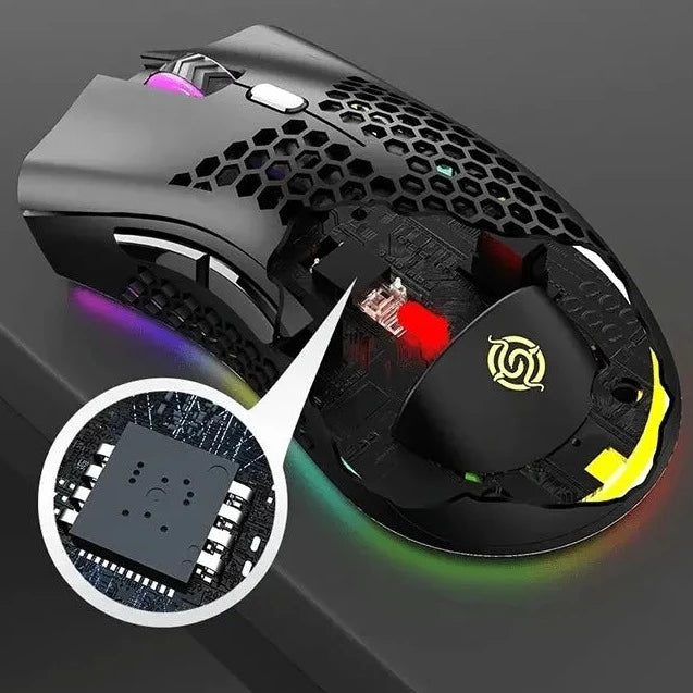 Mouse Gaming Sem Fio Recarregável USB