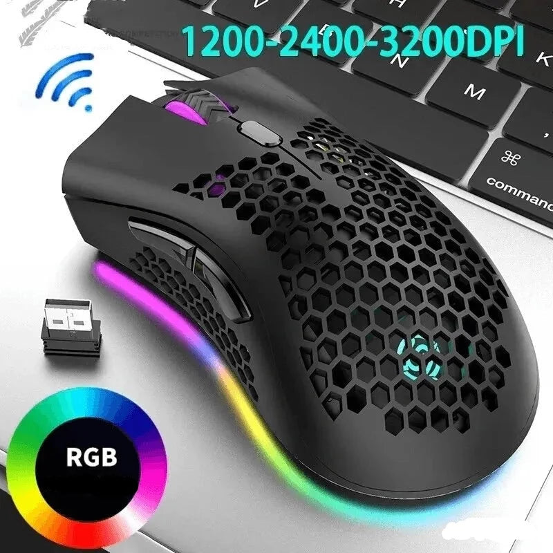 Mouse Gaming Sem Fio Recarregável USB