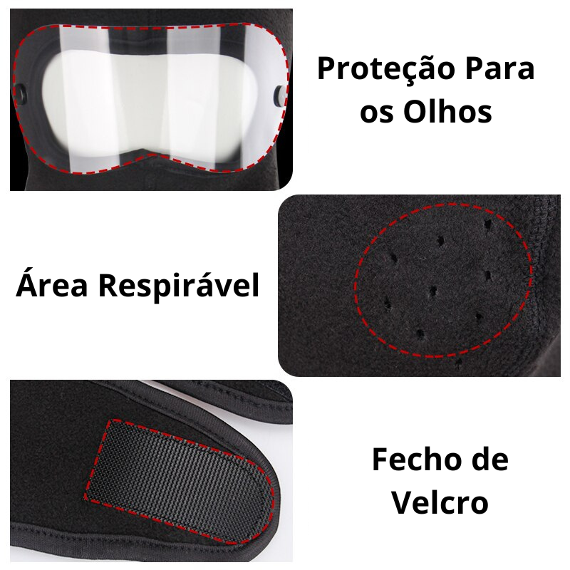 Protetor Térmico de Rosto com Viseira Para Atividades ao ar Livre Ciclismo Motociclismo